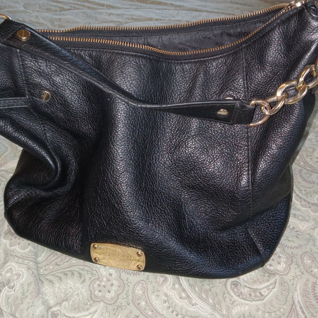 Michael Kors Bags | Black Leather Michael Kors Handbag | Color: Black | Size: Os