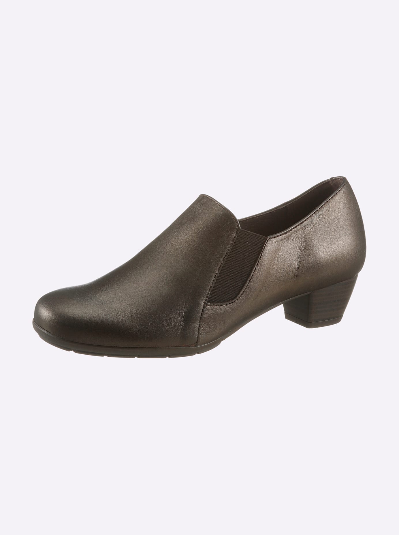 Pumps CASUAL LOOKS, Damen, Gr. 39, braun (bronzefarben), Glattleder, Schuhe