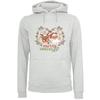 Kapuzenpullover F4NT4STIC "Christmas Hippie Santa And Reindeer", Damen, Gr. XL, grau (erdgrau), Obermaterial: 65% Baumwolle, 35% Polyester, casual, relaxed fit, Langarm, Pullover, Premium Qualität