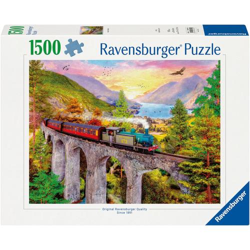 Puzzle RAVENSBURGER ""Zugfahrt im Herbst"" Puzzles bunt Kinder Made in Germany; FSC - schützt Wald weltweit