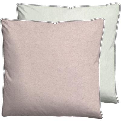 Kissenbezug BIBERNA "Hermal Flanell mit Reißverschluss, Melange-Optik, Wendekissenbezug", rosa (rose), B:40cm L:40cm, Flanell, Obermaterial: 100% Baumwolle, Kissenbezüge, Feinflanell, Made in Germany zertifiziert, kuschelig weich, mit Paspel Image