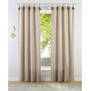 Gardine "Leger" Gr. 3, grau (taupe, beige), B:110cm H:225cm, Baumwolle, Baumwolle, LEGER HOME BY LENA GERCKE, Gardinen, blickdicht, Bio-Baumwolle, gewebt, verschiedene Größen