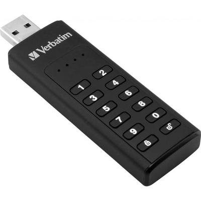 VERBATIM USB-Stick "Keypad Secure 64GB" USB-Sticks Gr. 64 GB GB, schwarz