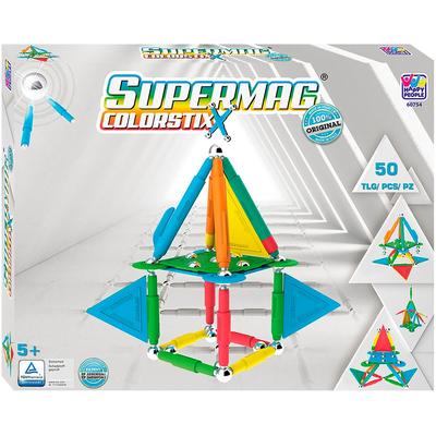 Magnetspielbausteine HAPPY PEOPLE "Supermag Color Stix", bunt, Spielbausteine, Kinder, Kunststoff, Made in Europe