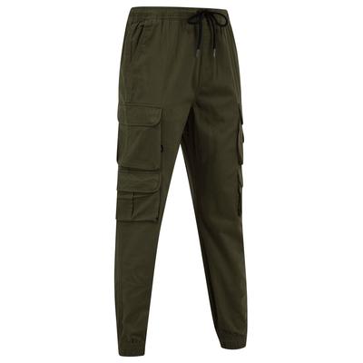 Trousers Cathay Cotton Twill Cuffed Multi-Pocket Cargo Jogger Pants in Crocodile / S - Tokyo Laundry