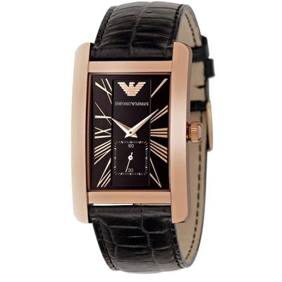 Emporio Armani AR0168 Rechteckige Rose Gold Herrenuhr Image