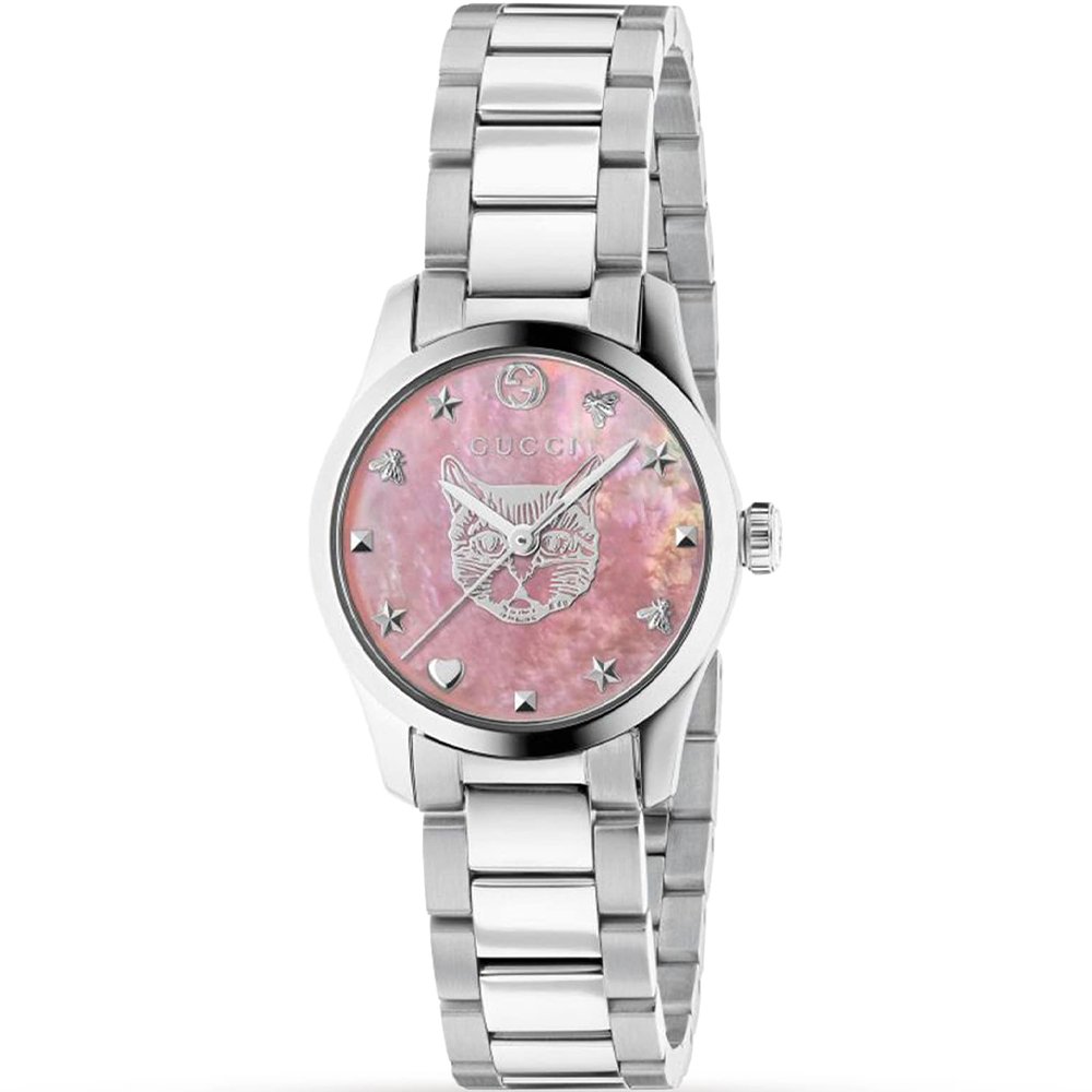 Gucci YA1265013 G-Timeless 27mm Damen rosa Zifferblatt Uhr Image