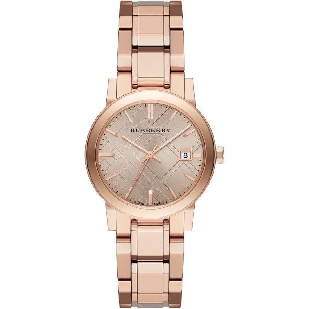 Burberry BU9135 Braun Rose Gold Edelstahl Analog Quarz Damenuhr Image
