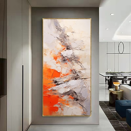 handgemachtes Ölgemälde auf Leinwand, Wandkunst, Dekoration, modern, abstrakt, für die Inneneinrichtung, gerollt, rahmenlos, ungedehntes Gemälde Image