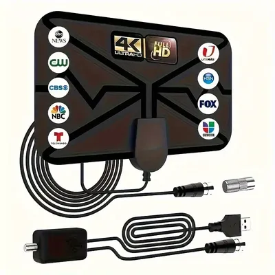 1pc TV antenna, portable HD antenna, digital antenna, indoor antenna, support 4K, 1080P for all