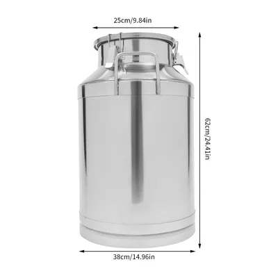 60L Stainless Steel Milk Can Made of Heavy-gauge for Heavy Restaurant Use Sealed Bucket for