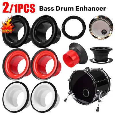 1/2PCS Bass Drum Enhancer Port Insert Enhancement Hole Drum Bottom Microphone Bass Voice Amplifier