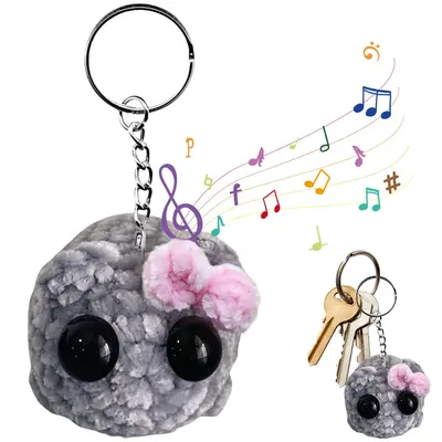 Sad Hamster Meme Sound Music Plush Toy Crochet Plush Sad Hamster Meme Keychains Hanging Pendant