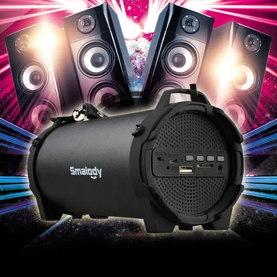 USB Rechargeable Portable Wireless Boombox 5H Playtime BT Boombox Speaker Loud BT Speaker with 3.5mm