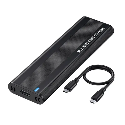 Dual Protocol M.2 NVMe SSD Case 10Gbps External Hard Drive Case Tool Free for Hard Drive Accessories