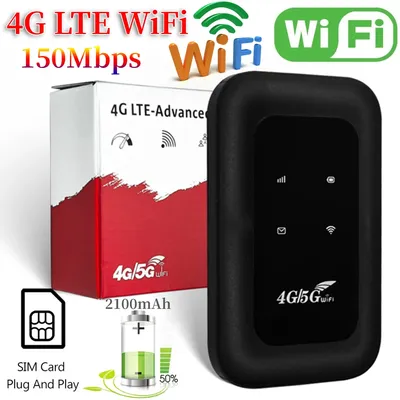 FM800 4G Lte WiFi Router Wireless 150Mbps Hotspot with SIM Card Slot Chip Portable Modem 3000mAh