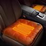 Car Winter Heated Seat Cushion USB Charging Soft Thick Plush 3 Gears Temperature Adjustment Fast Evenly Heating Safe Anti-slip Seat Mat Cushion