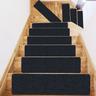 Step Carpet Solid Color Non-Slip Carpet Stair Treads for Kids Elders and Pets Stair Tread Mats