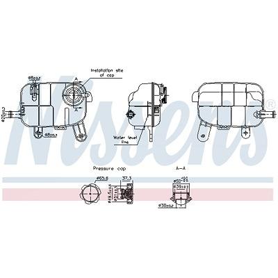 Nissens Ausgleichsbehälter, Kühlmittel [Hersteller-Nr. 996378] für Chevrolet, Opel Image