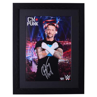 CM Punk Signiertes gerahmtes Poster – A3 Image