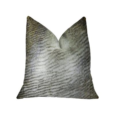 Plutus Delicate Alaskan Hawk White Gray Beige Handmade Decorative Throw Pillow