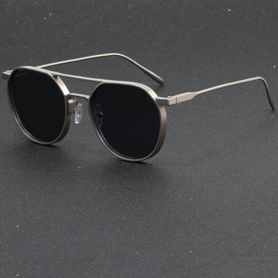 TEMU Stylish Large Frame Glasses Matte Metal Glasses High-end Texture Glasses Image
