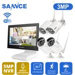 Annke - sannce Kit de vidéosurveillance sans fil avec écran lcd hd 10,1 pouces 5MP nvr caméra ip