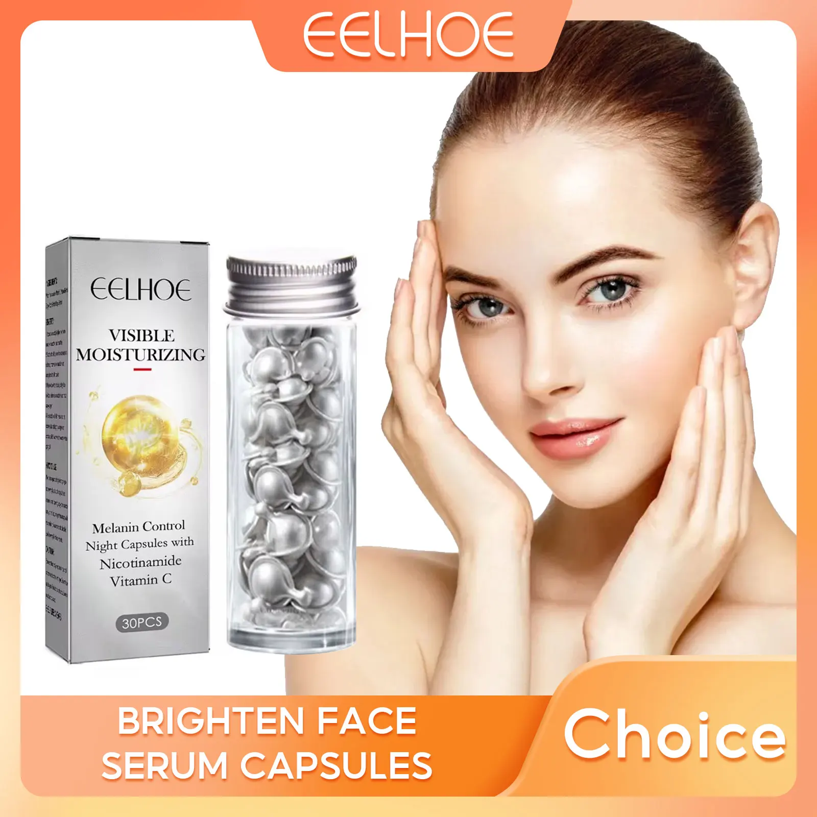 Eelhoe Niacin amid Gesichts serum Kapsel aufhellende Gesichts serum aufhellende Sommersprossen verblassen feine Linien feuchtigkeit spendende Gesichts serum kapsel Image