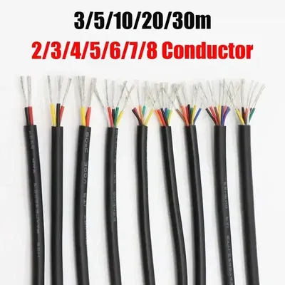 Electronic Audio Wire 2 3 4 5 6 8 Core UL2464 Sheathed Wire 12V Electric Cable For Speaker LED Strip Automotive Outdoor Lighting