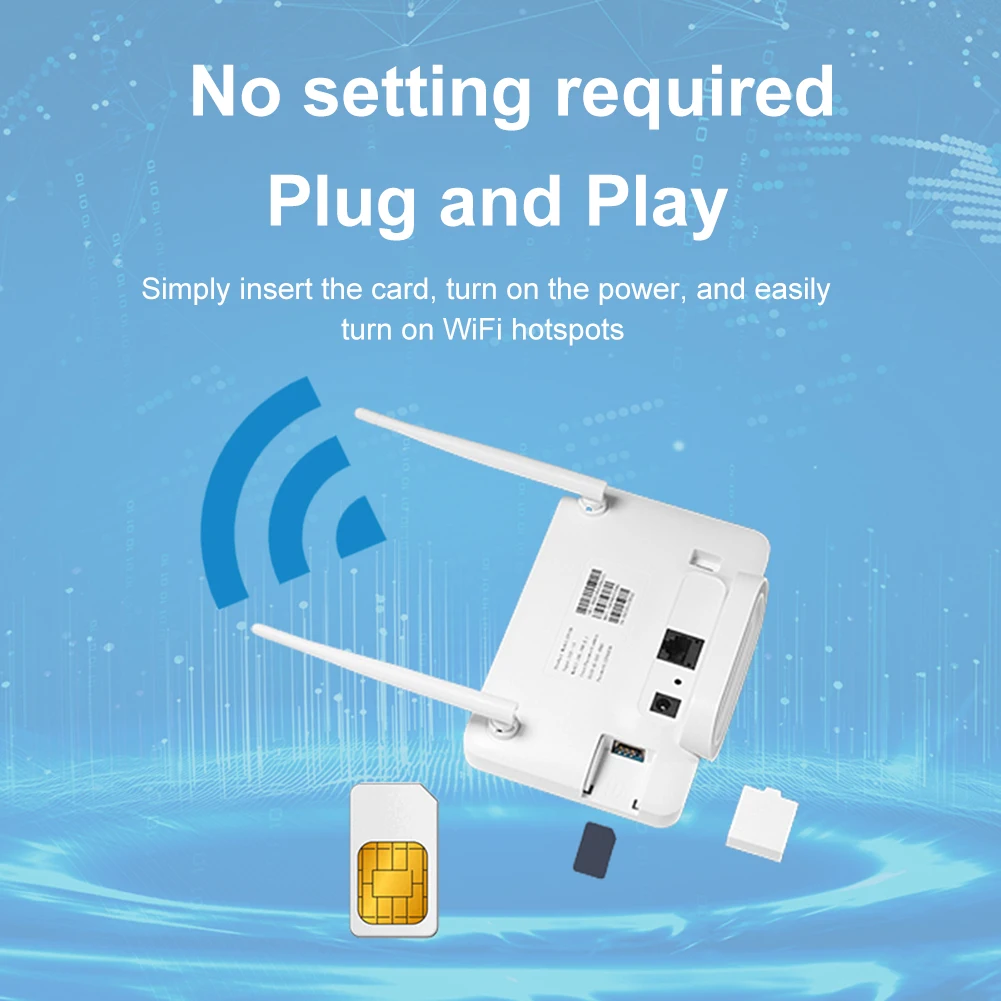 4G Wireless Router 300Mbps 4G Router Wireless Modem Externe Antenne mit SIM-Kartensteckplatz EU-Stecker Internetverbindung Image