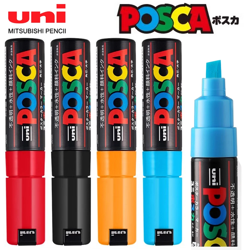 UNI POSCA Marker Pen PC-8K POP Werbung Poster Graffiti Stift 8mm Manga Malerei Handgemalte Permanent Marker Kunst liefert