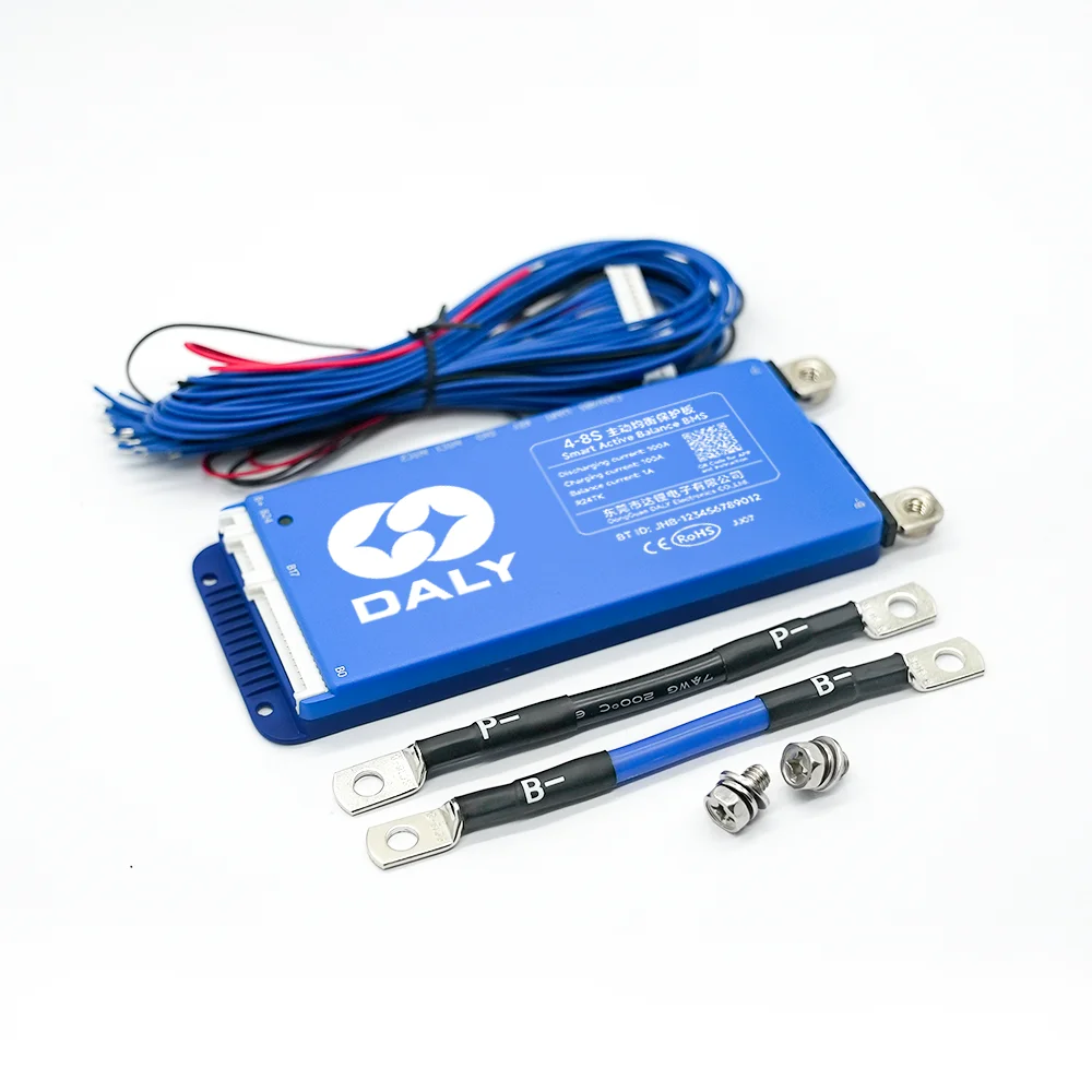 Daly bms Smart BMS 4S lifepo4 bluetooth Wifi bms 8S 24S 40A 60A 80A 1A equilibrio attivo bms 16s 48v lifepo4 bms Lifepo4 100A