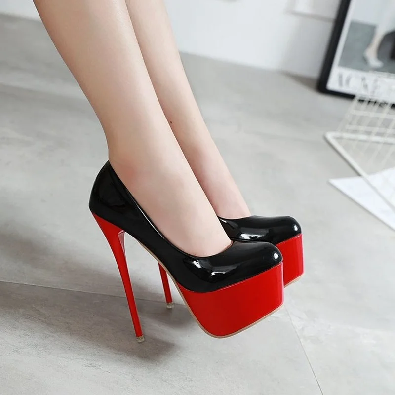 16 CM Schuhe mit hohen absätzen frauen Stiletto Sexy Schuhe Wasserdichte Plattform Super Hohe Nachtclub frauen Schuhe Große Größe 42