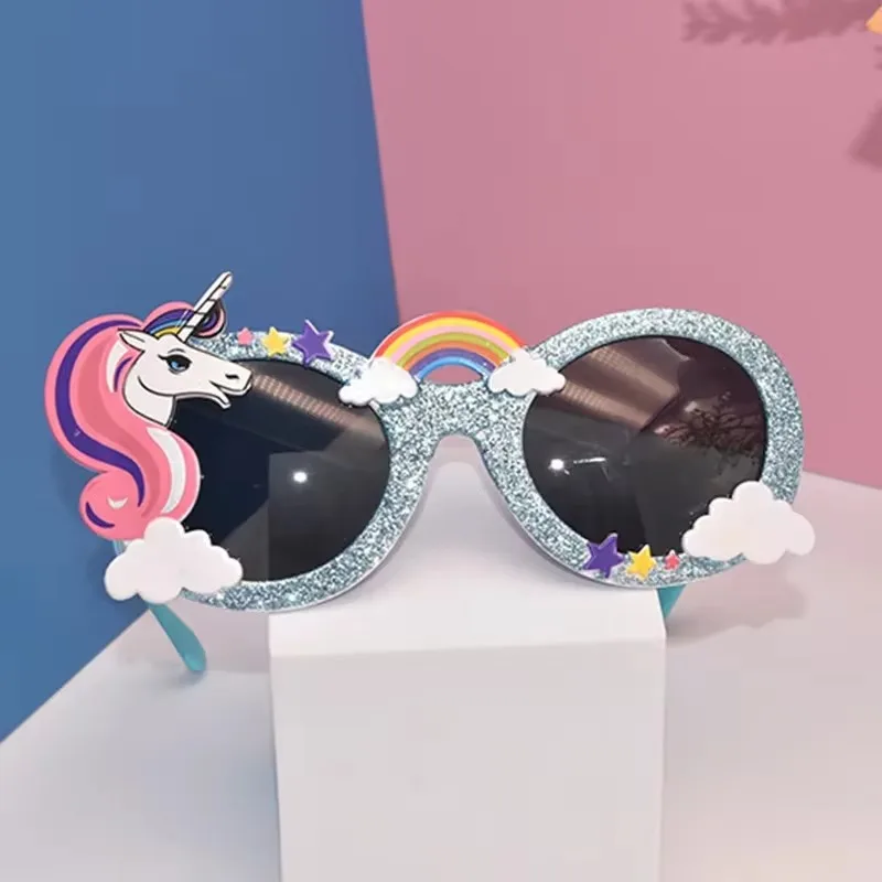 1PC Einhorn Regenbogen Party Sonnenbrille Maske Kostüm Gläser Photobooth Requisiten Für Kinder Erwachsene Hochzeit Party Urlaub DIY Dekoration Image