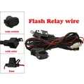 1 set Cablaggio per fari moto a LED Kit relè interruttore cavo cavo luce Moto ATV Luce di guida Controllo flash