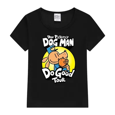 Dog Man Do Good Tour Kids T-Shirt Boy Girl T-shirt Fashion Print Short Sleeve O-neck Boy's Funny Tee