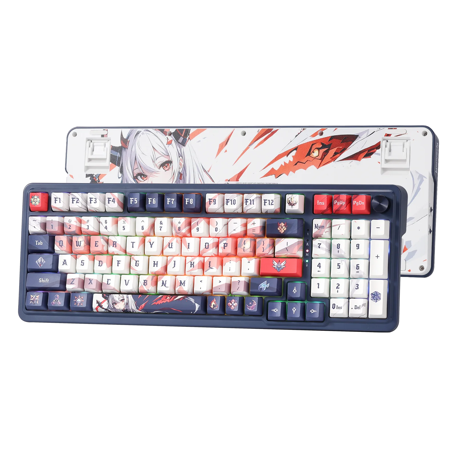 Redragon K686 PRO SE 98 tasti tastiera da gioco RGB con guarnizione Wireless, tastiera meccanica Anime a 3 modalità con presa Hot-Swap