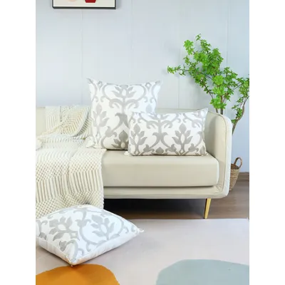 1pc, Home Decoration Geometrie Kissen bezug Leinwand quadratische Stickerei Kissen bezug für Schlafs ofa Image