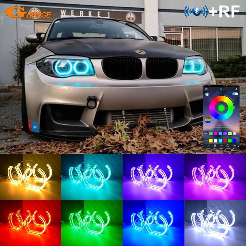 Per BMW Serie 1 E82 E88 E87 E81 RF APP Bluetooth A Distanza Multi Colore di Cristallo DTM Stile RGB LED Angel Eyes Kit Halo Anelli