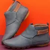 Neue Damenschuhe kurze Stiefel Cowboy Wohnungen Ferse lässig Mode elegant bequeme Größe 43 Luxus