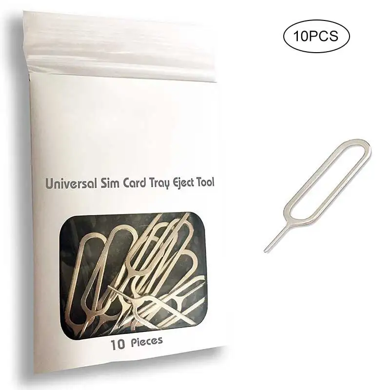 10 stücke Smartphone Nadelöffner Langlebiges tragbares Kartenfach Pin Auswerfen Entfernungswerkzeug für die meisten Smartphone-Zubehör