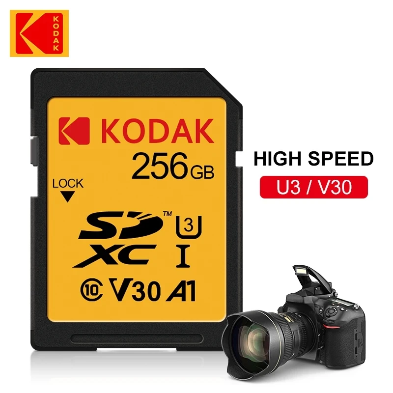 Kodak sd karten für kamera 256 mb/s hoch geschwindigkeit speicher karte 128gb gb 64gb sdxc c10 a1 u3 v30 UHS-I sdcards für 4k hd slr dv Image
