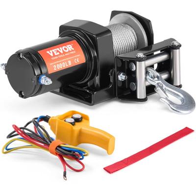 Elektrische Seilwinde, 2000 lb Seilzugkapazität, 12 v dc ATV/UTV-Winde mit Φ5/32 in x 39 ft Image