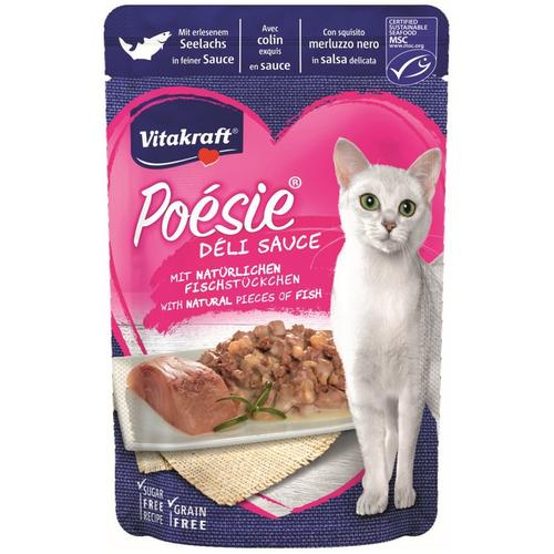 Katzenfutter Poesie DeliSauce, Seelachs - 23 Beutel - Vitakraft