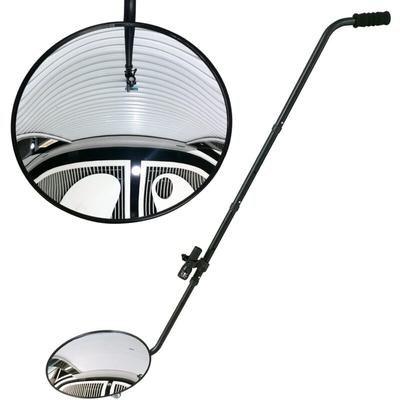 Unterfahrzeug-Inspektionsspiegel – 30 cm großer konvexer Spiegel mit Rädern und LED-Licht für Image