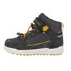 Winterstiefel TROLLKIDS "KIDS GRYLLEFJORD MID CUT", Gr. 35, schwarz (anthrazit, golden gelb), Leder, Synthetik, mehrfarbig, sportlich, Schuhe, wasserdicht, Klettverschluss, reflektierende Details