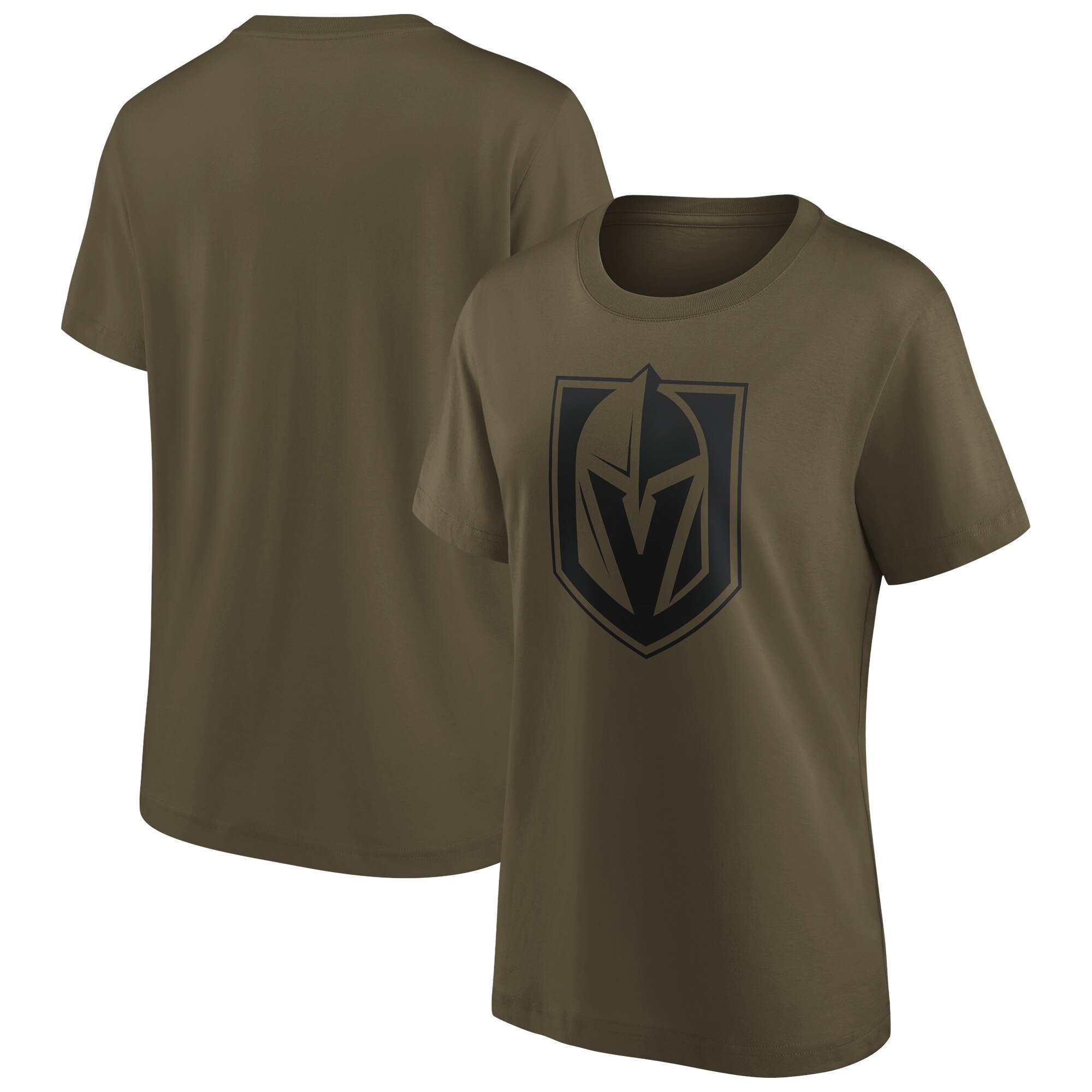 Vegas Golden Knights Fanatics Branded Iconic Preferred Logo Grafik T-Shirt - Khaki - Damen Image