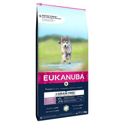 12 kg Eukanuba Grain Free Puppy zum Sonderpreis! - Large Breed Lamm