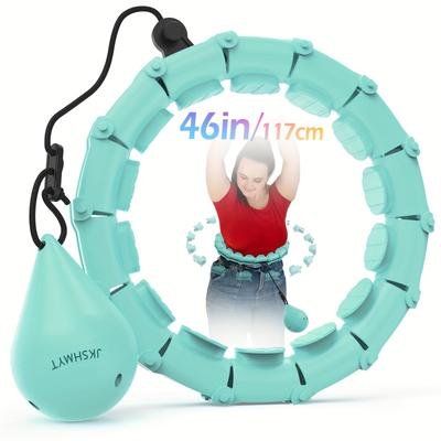 TEMU Jkshmyt Adjustable Weighted Hoop For Fitness With 24 Detachable Links - 46in Exercise Hoop For Women, Abs Material, Ideal For Pilates, Home Workout Equipment, Thanksgiving, Christmas, Halloween