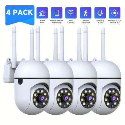 TEMU 4pcs 3mp , - 2.4/5g, Ai Detection, 355Â° Pan & , 2k Hd, , , Cloud & Sd